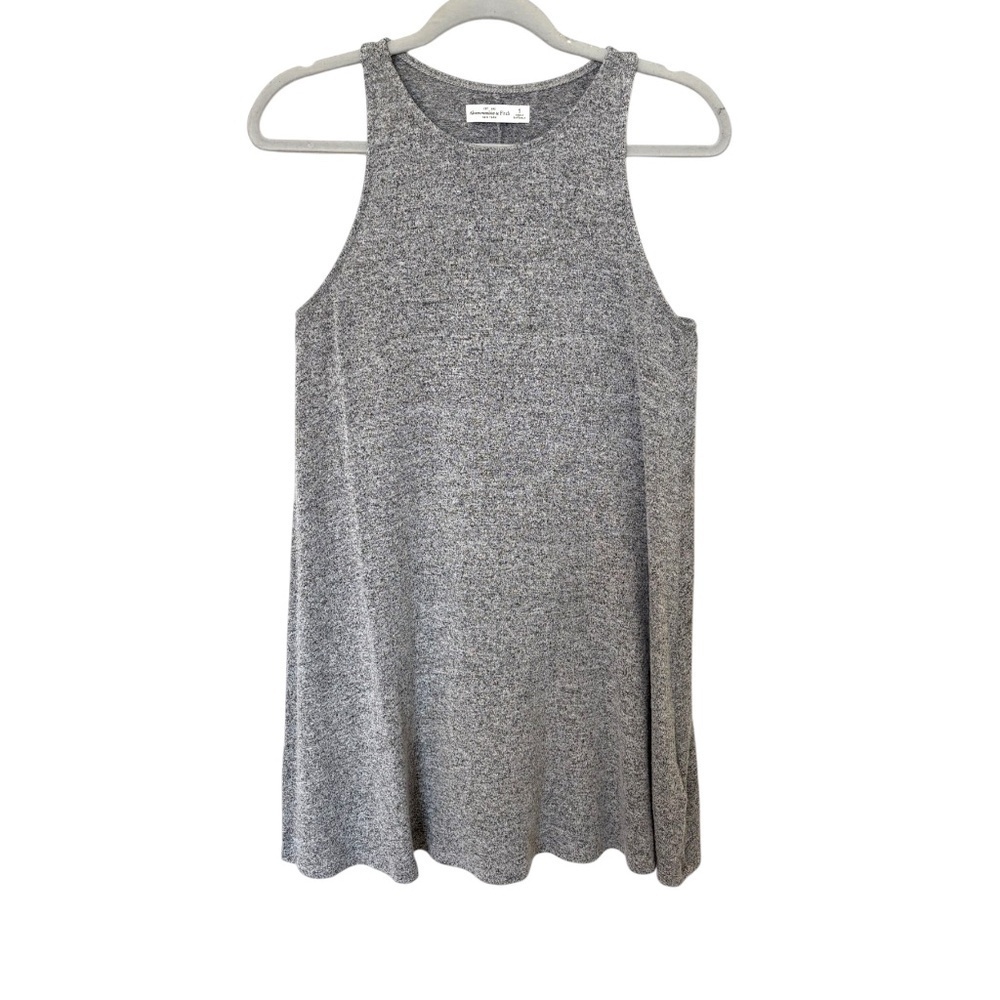 Abercrombie & Fitch Trapeze Racerback Stretch Dress size Small Gray